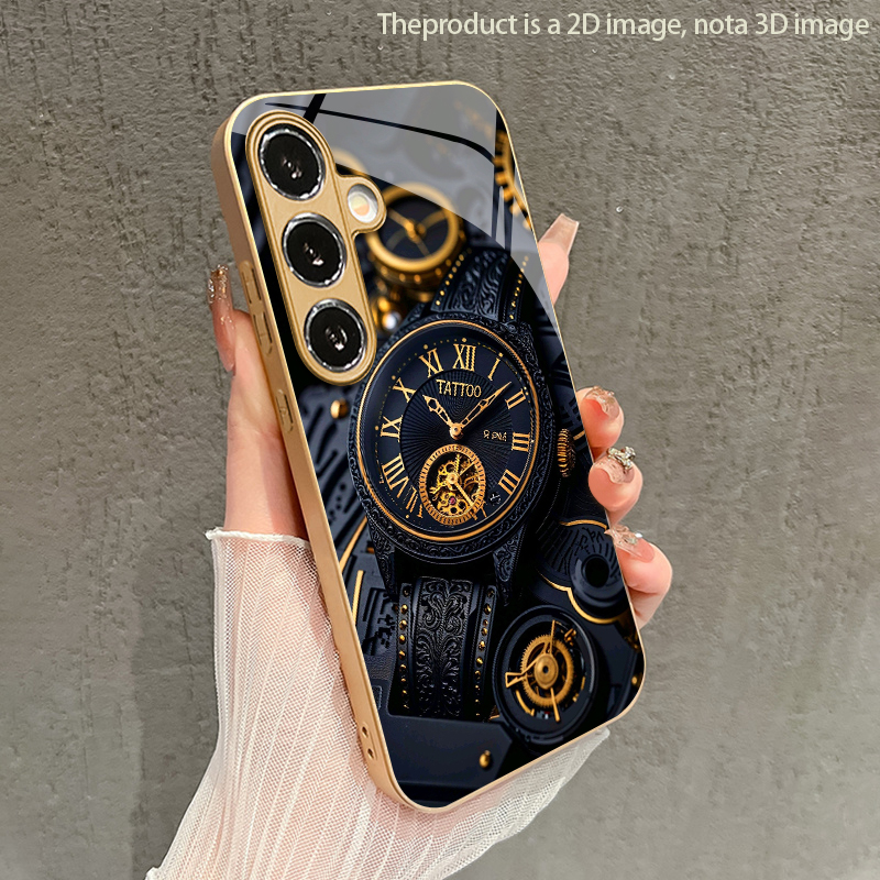 Watches Original - Mechanisch gouden horlogepatroon 2D telefoonhoesje voor