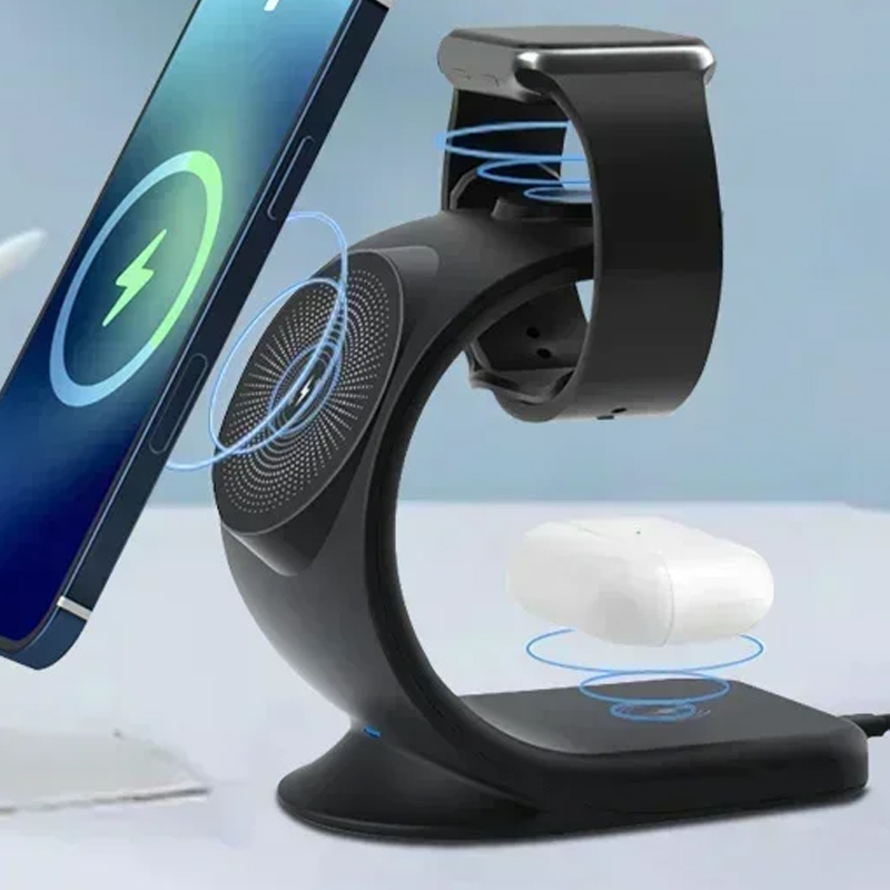Smartwatch Watches Compatible With Iphone - Magnetische draadloze oplader 3-in-1 snellaadstation voor