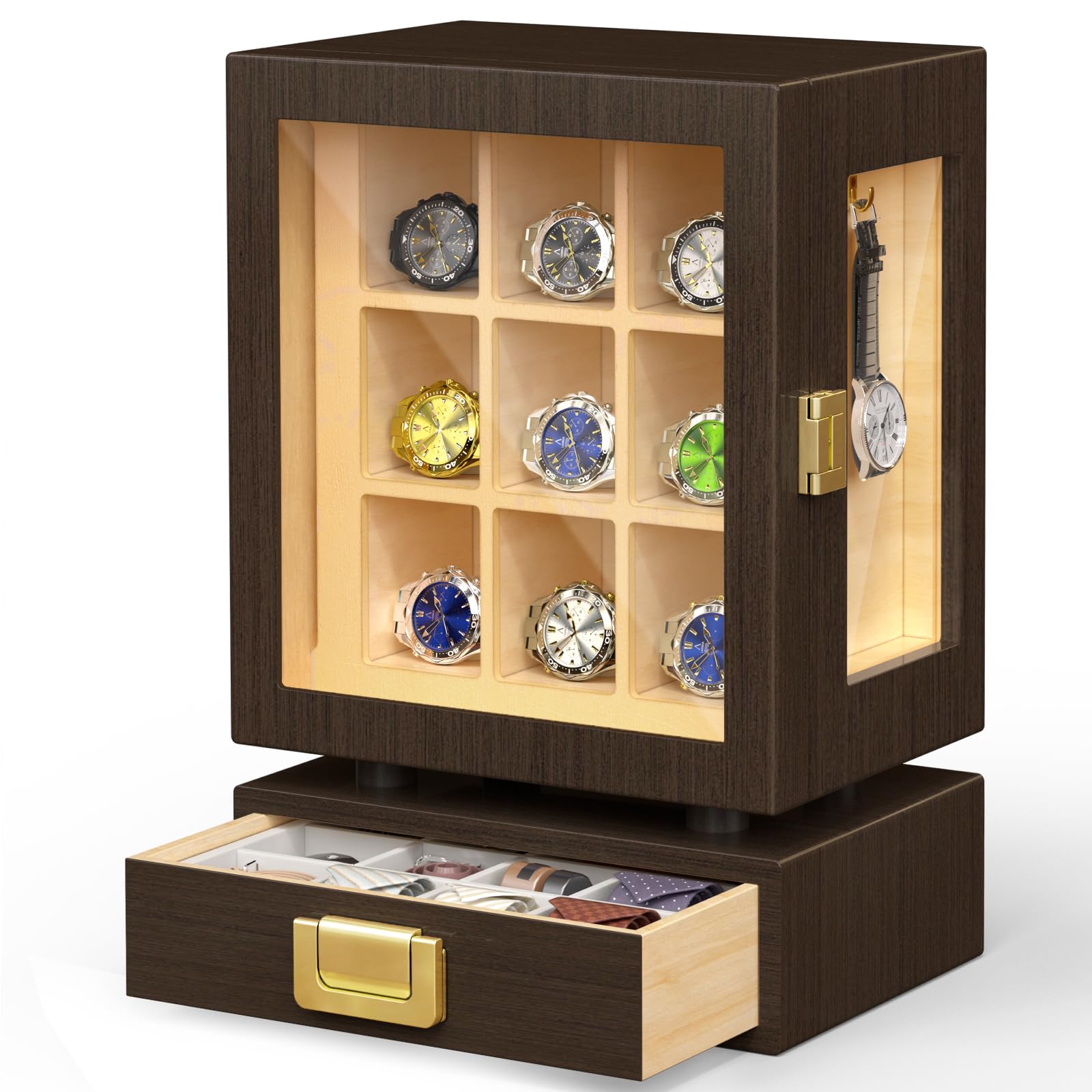 Watches Original - Houten opbergdoos voor horloges, rechthoekig, massief