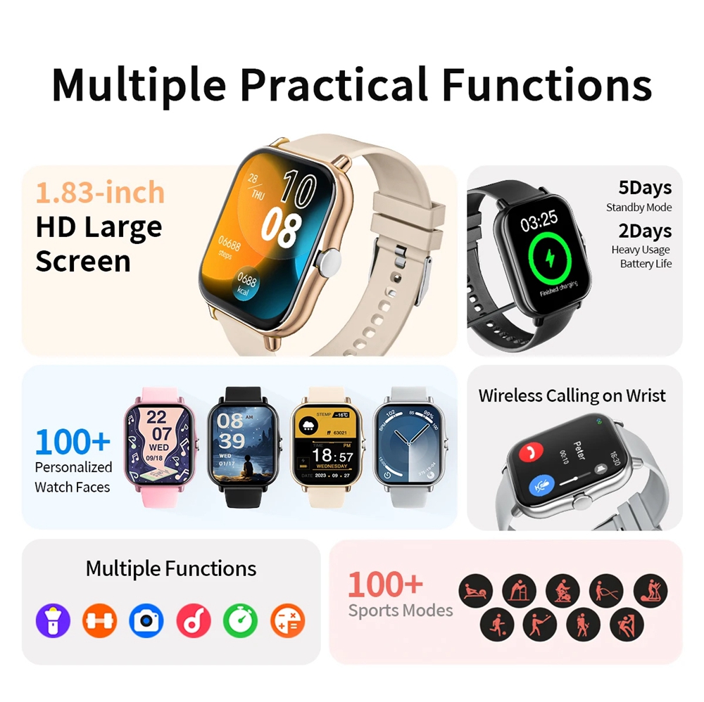 Nieuwste verbeterde modeontwer - Smartwatch Latest Watches For Women recensie en prijs
