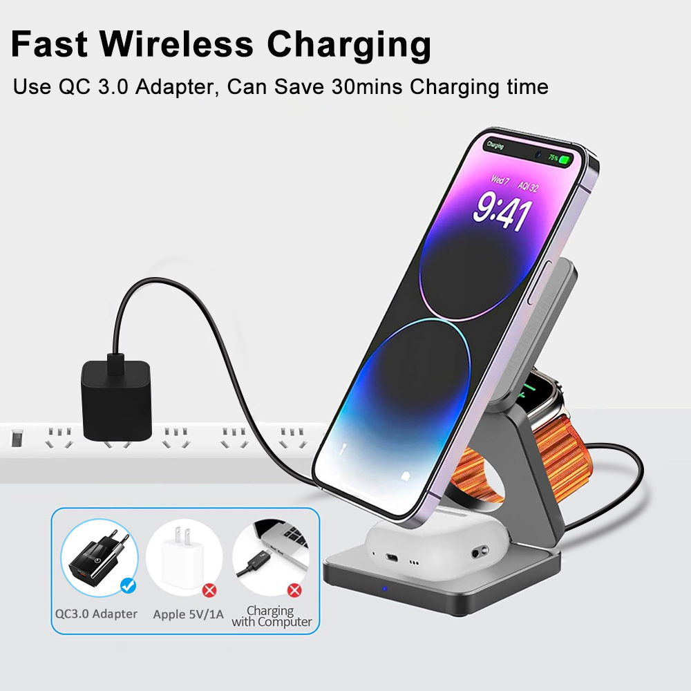3-in-1 opvouwbare magnetische  - Smartwatch Watches Compatible With Iphone recensie en prijs