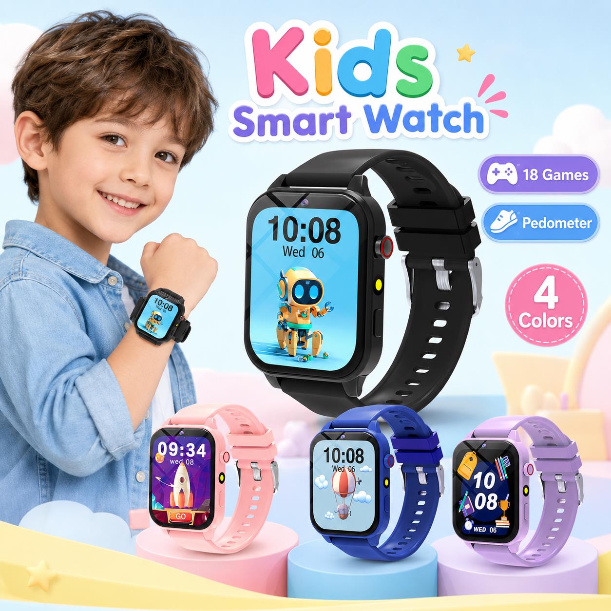 Slimme horloge-spellen voor ki - Smartwatch Digital Watches For Girls recensie en prijs