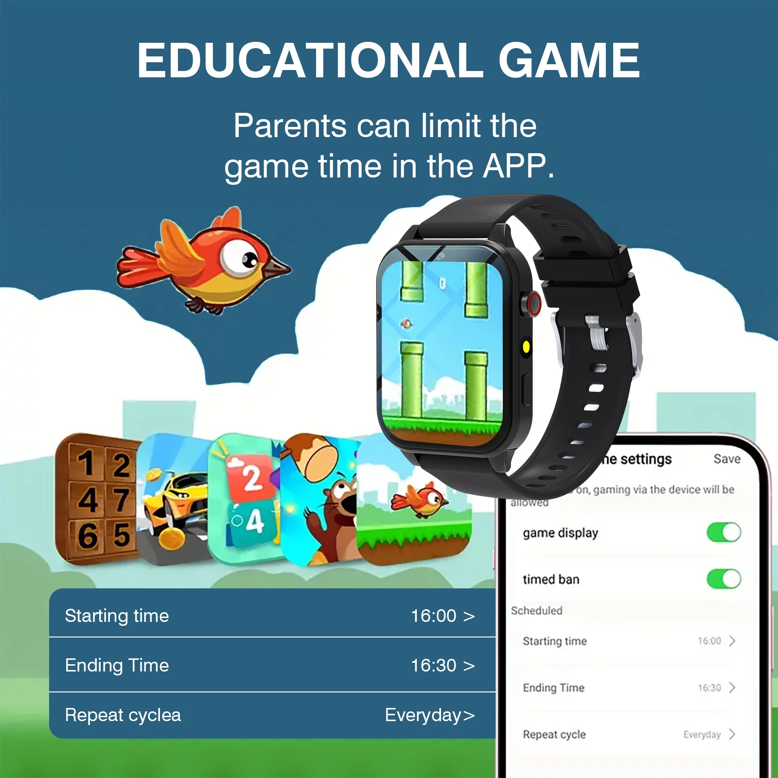 Smartwatch voor kinderen, 18 g - Smartwatch Watches For Kid Boy With Alarm recensie en prijs