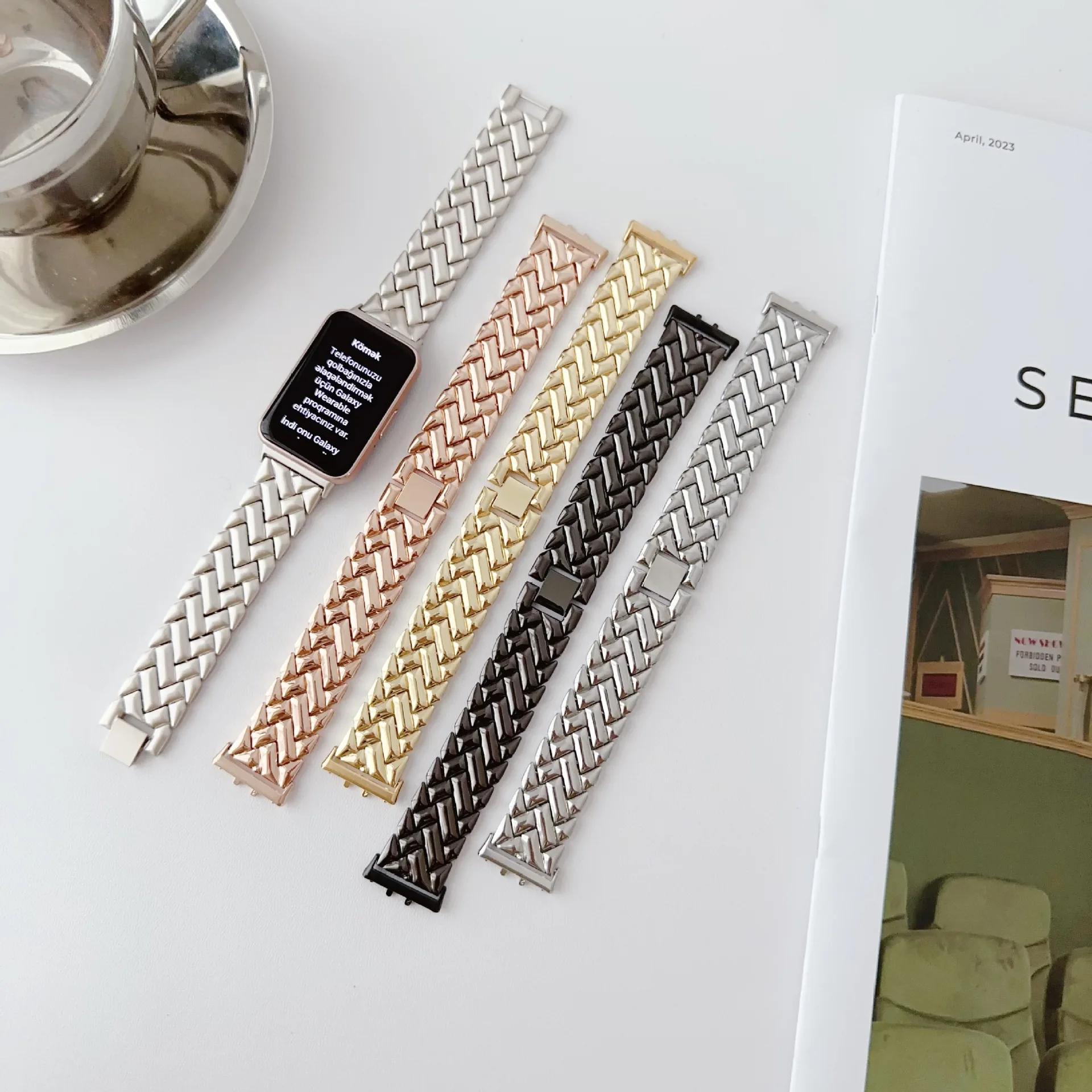 Nieuwe polsband metalen band v - Smartwatch Samsung Watches For Men recensie en prijs