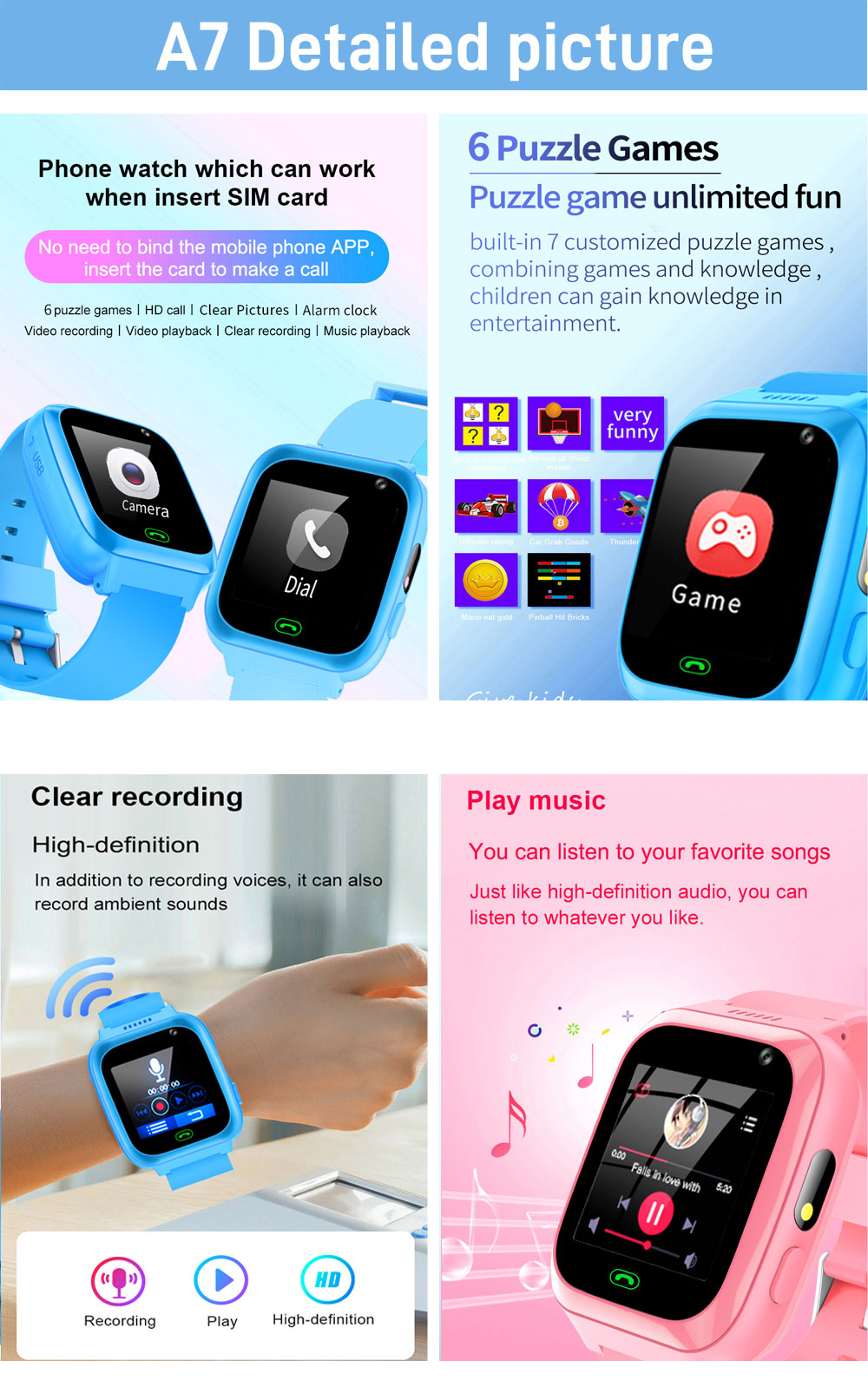 2G 4G Kids Smart Watch Telefoo - Smartwatch Watches Gift For Boys On Birthday recensie en prijs